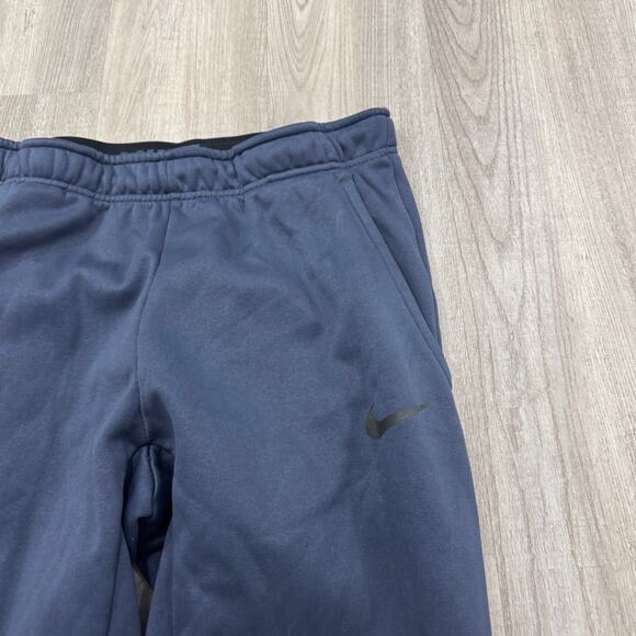 Nike Tapered Sweatpants Men's Medium Blue Joggers Cuffed Dri Fit Sports 932255 - Picture 3 of 11